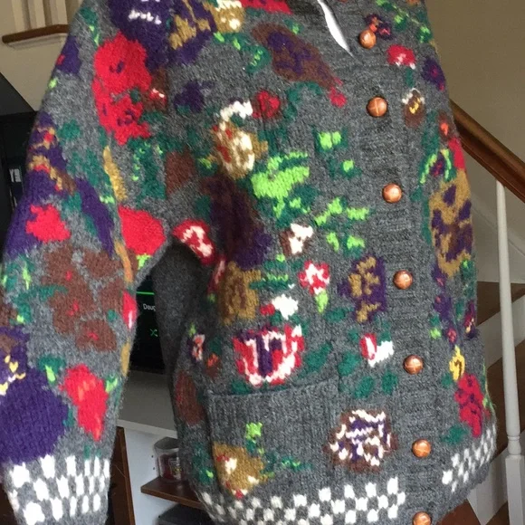 Oversized Chunky Knit Cardigan Sweater - Picture 7 of 8